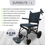 Load image into Gallery viewer, Superlite L – Lightweight Manual Wheelchair with 18" Seat