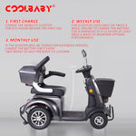 Load image into Gallery viewer, 4-Wheel Electric Powered Mobility Scooter Wheelchair for Adults & Seniors - Pre-Assembled, 418lbs Capacity, 34~37 Miles Range, Up to 10.56~15.53MPH