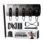 Load image into Gallery viewer, COOLBABY Pilates Bar Kit with Resistance Bands(150LBS), Resistance Bands Set with Bar - COOL BABY
