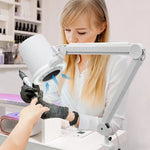 Load image into Gallery viewer, Nail Dust Collector Tabletop Nail Dust Cleaner Dimmable LED Light Manicure Dust Extractor Machine Clamp Mount - coolbabymalls