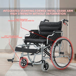 Load image into Gallery viewer, COOLBABY 24 Inch 56CM Wide Seat Wheelchair for Adults and Seniors, 300 Lb Weight Capacity, Portable, Folding and Double-Layer Thickened Cushion - coolbabymalls