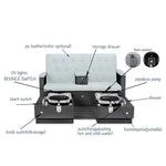 Load image into Gallery viewer, Double Pedicure Massage Chair Foot SPA Massage Chair for Pedicure and Manicure with Basin and Storage Drawer - coolbabymalls