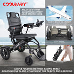 Load image into Gallery viewer, Carbon Fiber Coated Lightweight 15.6kg Electric Wheelchair Automatic Wheelchair Travel for Adults, Seniors Compact Portable Airline Approved