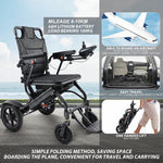 Load image into Gallery viewer, Carbon Fiber Coated Lightweight 15.6kg Electric Wheelchair Automatic Wheelchair Travel for Adults, Seniors Compact Portable Airline Approved - coolbabymalls