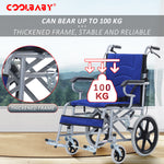 Load image into Gallery viewer, COOLBABY QBLY02: Foldable Lightweight Wheelchair for Elderly and Disabled with Handbrakes - Enhanced Mobility! - coolbabymalls