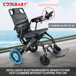 Load image into Gallery viewer, Carbon Fiber Coated Lightweight 15.6kg Electric Wheelchair Automatic Wheelchair Travel for Adults, Seniors Compact Portable Airline Approved