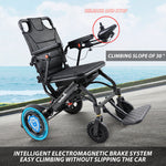 Load image into Gallery viewer, Carbon Fiber Coated Lightweight 15.6kg Electric Wheelchair Automatic Wheelchair Travel for Adults, Seniors Compact Portable Airline Approved - coolbabymalls