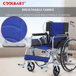 Load image into Gallery viewer, COOLBABY QBLY03 Portable Wheelchair Standard Manual wheelchairs Small Simple Folding Light Ultra Light Travel for The Elderly Trolley - coolbabymalls