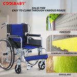 Load image into Gallery viewer, COOLBABY QBLY03 Portable Wheelchair Standard Manual wheelchairs Small Simple Folding Light Ultra Light Travel for The Elderly Trolley - coolbabymalls