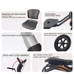Load image into Gallery viewer, Ultra Lightly Folding Manual Travel Wheelchair for Disabled and Elderly with Telescopic Handle Could Carry on the Plane