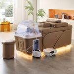 Load image into Gallery viewer, Massage Table Shampoo Chairs Head Spa Equipment & Spa Bed with LED, Water Cycle Heater, Steam, and Aromatherapy - coolbabymalls