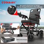 Load image into Gallery viewer, Carbon Fiber Coated Lightweight 15.6kg Electric Wheelchair Automatic Wheelchair Travel for Adults, Seniors Compact Portable Airline Approved