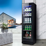 Load image into Gallery viewer, 150L Wine Cooler/Cabinet Beverage Refrigerator Wine Cellar Beer Soda Clear Glass Door Bar Fridge Quiet Compressor Adjust Temp Freestanding Indoor Use lce Bar Wine Cabinet