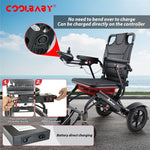Load image into Gallery viewer, Carbon Fiber Coated Lightweight 15.6kg Electric Wheelchair Automatic Wheelchair Travel for Adults, Seniors Compact Portable Airline Approved