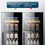 Load image into Gallery viewer, 150L Wine Cooler/Cabinet Beverage Refrigerator Wine Cellar Beer Soda Clear Glass Door Bar Fridge Quiet Compressor Adjust Temp Freestanding Indoor Use lce Bar Wine Cabinet