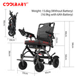 Load image into Gallery viewer, Carbon Fiber Coated Lightweight 15.6kg Electric Wheelchair Automatic Wheelchair Travel for Adults, Seniors Compact Portable Airline Approved