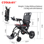 Load image into Gallery viewer, Carbon Fiber Coated Lightweight 15.6kg Electric Wheelchair Automatic Wheelchair Travel for Adults, Seniors Compact Portable Airline Approved