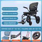 Load image into Gallery viewer, Ultra Lightly Folding Manual Travel Wheelchair for Disabled and Elderly with Telescopic Handle Could Carry on the Plane