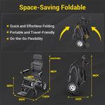 Load image into Gallery viewer, Powerful Lithium Rechargeable Controlled Lightweight 17.5kg Elderly Electric Wheelchair Brushless Motor Health Care Wheelchair