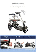 Load image into Gallery viewer, Modern Fashion Electric Folding Scooter, Lightweight Mobility Scooters Wheelchair 4 Wheel Only 19kgs Used Immediately - coolbabymalls