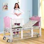 Load image into Gallery viewer, Double Cranks Multifunction Stainless Steel Manual Pediatric Hospital Bed - coolbabymalls
