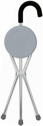 Load image into Gallery viewer, COOLBABY SSZ-GZD Aluminum alloy walking stick stool trekking stick travel crutches with stool cane crutches cane chair portable folding crutch chair - coolbabymalls