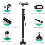 Load image into Gallery viewer, COOLBABY SSZ-GZLED Aluminum Alloy Multi-function Crutch Lamp Self-Supporting Crutches Non-slip Old Man Crutches With LED Light Magnet Massage Handle Crutches - coolbabymalls