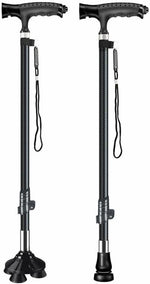 Load image into Gallery viewer, COOLBABY Elderly Cane Carbon Ultra-light Telescopic Cane Multi-function Cane Light Self-standing Cane With LED Light Magnet Massage Handle Cane.