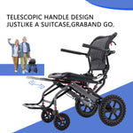 Load image into Gallery viewer, Ultra Lightly Folding Manual Travel Wheelchair for Disabled and Elderly with Telescopic Handle Could Carry on the Plane - coolbabymalls