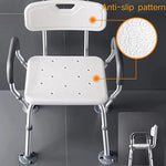 Load image into Gallery viewer, COOLBABY SSZ-XZD02 Height-Adjustable Shower Sliding Stool with Armrests - coolbabymalls