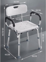 Load image into Gallery viewer, COOLBABY SSZ-XZD02 Height-Adjustable Shower Sliding Stool with Armrests - coolbabymalls