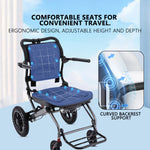 Load image into Gallery viewer, Ultra Lightly Folding Manual Travel Wheelchair for Disabled and Elderly with Telescopic Handle Could Carry on the Plane - coolbabymalls
