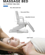 Load image into Gallery viewer, COOLBABY Full Electrical 3 Motors & 3 Section Foldable Table Chair Facial Massage Adjustable Bed for Beauty Salon, Spa Equipment - coolbabymalls