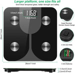 Load image into Gallery viewer, COOLBABY ZRW-TZC Scale for Body Weight, Digital Bathroom Scale, Smart Bluetooth Body Fat Scale Sync 24 Body Composition Analyzer with Smartphone App,Black - coolbabymalls