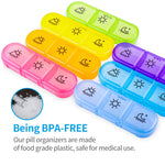 Load image into Gallery viewer, COOLBABY YLY088-MUT Weekly Medicine Organizer: Compact 7-Day Pill Box for Effortless Medication Management - coolbabymalls
