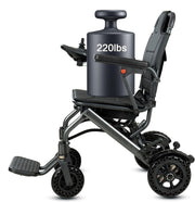 16kg Light Weight Folding Electric Wheelchair Portable Aluminum Powerchairs Dual Controller Wheelchair Electric - coolbabymalls