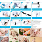 Load image into Gallery viewer, Nail Dust Collector Tabletop Nail Dust Cleaner Dimmable LED Light Manicure Dust Extractor Machine Clamp Mount - coolbabymalls