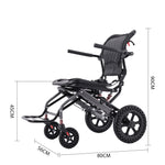 Load image into Gallery viewer, Ultra Lightly Folding Manual Travel Wheelchair for Disabled and Elderly with Telescopic Handle Could Carry on the Plane - coolbabymalls