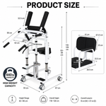 Load image into Gallery viewer, 5-in-1 Hydraulic Patient Lifter, Portable Nursing Wheelchair with 180° Split Seat, Adjustable Height, Bedpan & Foot Brake – 440lbs Capacity
