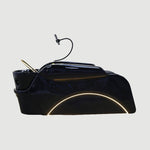 Load image into Gallery viewer, Black hair washing chair with illuminated interior in a salon setting, featuring Shunlong logo.
