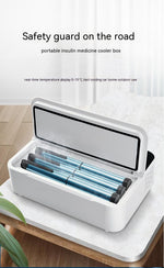Load image into Gallery viewer, COOLBABY HQQ-YDSH01 Portable Medicine Cooler with Mini Refrigerator, Maintains 2-8 Degrees for Safe Insulin Storage, Perfect for Home and Car Use - coolbabymalls