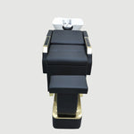 Load image into Gallery viewer, Black Gold Electric Shampoo Chair – Modern Hair Washing Station with Ceramic Bowl