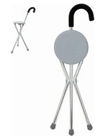 Load image into Gallery viewer, COOLBABY SSZ-GZD Aluminum alloy walking stick stool trekking stick travel crutches with stool cane crutches cane chair portable folding crutch chair - coolbabymalls