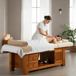 Load image into Gallery viewer, Professional Beige Massage Bed with Drawers | Spa & Therapy Bed with Storage