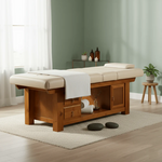 Load image into Gallery viewer, Professional Beige Massage Bed with Drawers | Spa & Therapy Bed with Storage