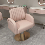 Load image into Gallery viewer, CoolBaby Mall Pink Hairdressing Chair – Luxury Salon Styling Chair with Adjustable Height, 360° Swivel & Gold Base