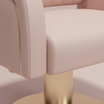 Load image into Gallery viewer, CoolBaby Mall Pink Hairdressing Chair – Luxury Salon Styling Chair with Adjustable Height, 360° Swivel & Gold Base