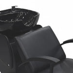 Load image into Gallery viewer, Coolbaby Mall W01 Professional Salon Shampoo Chair Black – Luxury Backwash Unit with Oversized Bowl, Neck Rest & Spray Hose