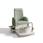 Load image into Gallery viewer, Luxury Green Pedicure Chair with Cup Holder | Premium Salon & Spa Chair with Synthetic Leather