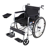 Load image into Gallery viewer, COOLBABY SSZ-LY06: Foldable Lightweight Disabled Wheelchair with Handbrake and Potty - Sturdy Thickened Steel Pipe Design for Elderly Comfort (Black) - coolbabymalls